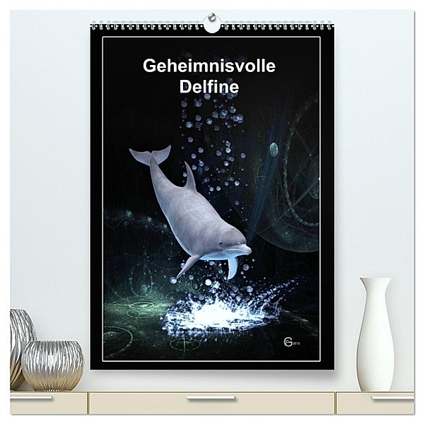 Geheimnisvolle Delfine (hochwertiger Premium Wandkalender 2024 DIN A2 hoch), Kunstdruck in Hochglanz, Gerhard Franz