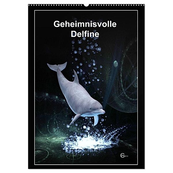 Geheimnisvolle Delfine (Wandkalender 2024 DIN A2 hoch), CALVENDO Monatskalender, Gerhard Franz