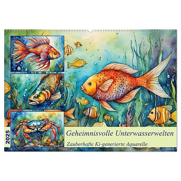 Geheimnisvolle Unterwasserwelten (Wandkalender 2025 DIN A2 quer), CALVENDO Monatskalender, Calvendo, Claudia Kleemann