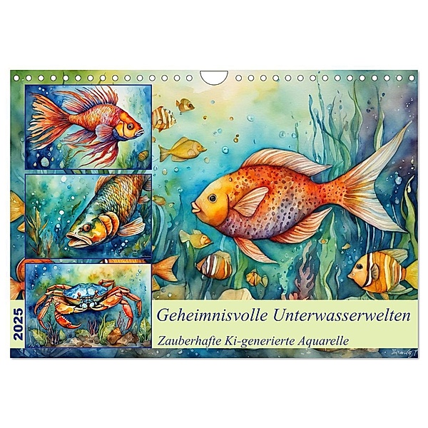 Geheimnisvolle Unterwasserwelten (Wandkalender 2025 DIN A4 quer), CALVENDO Monatskalender, Calvendo, Claudia Kleemann