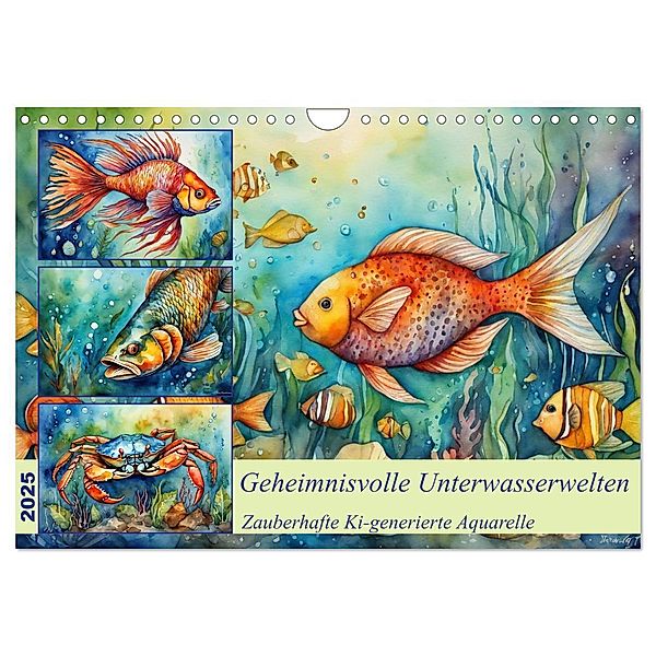 Geheimnisvolle Unterwasserwelten (Wandkalender 2025 DIN A4 quer), CALVENDO Monatskalender, Calvendo, Claudia Kleemann