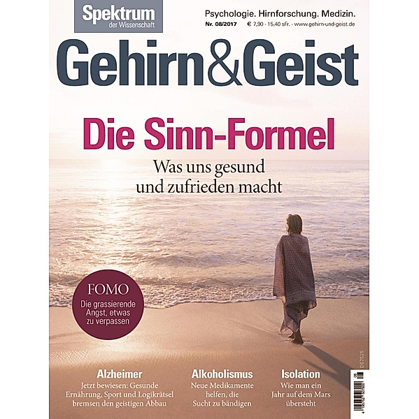 Gehirn&Geist 8/2017 -Die Sinn-Formel / Gehirn&Geist, Spektrum der Wissenschaft