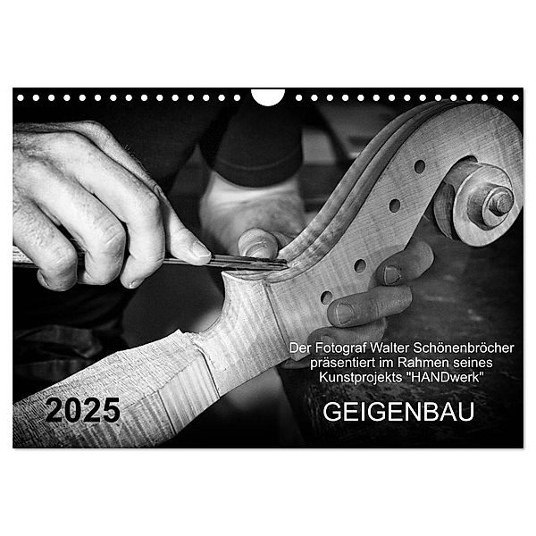 Geigenbau (Wandkalender 2025 DIN A4 quer), CALVENDO Monatskalender, Calvendo, Walter Schönenbröcher