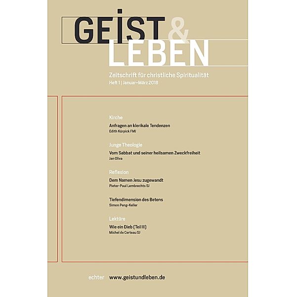 Geist & Leben 1/2018, Echter Verlag