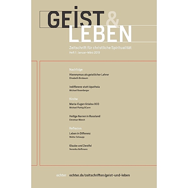Geist & Leben 1/2019, Verlag Echter