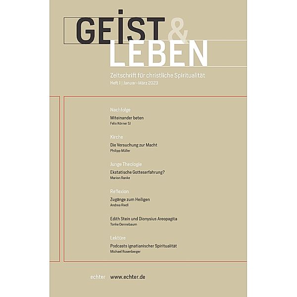 Geist & Leben 1/2023, Christoph Benke, Verlag Echter