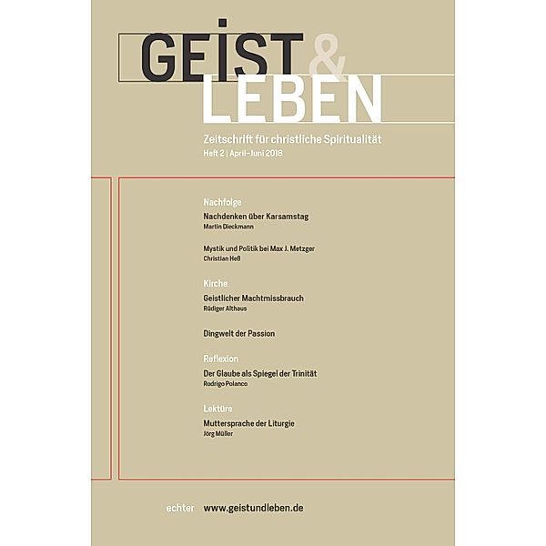 Geist & Leben 2/2018, Echter Verlag