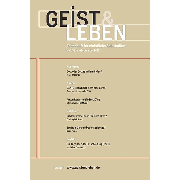 Geist & Leben 3/2016, Christoph Benke