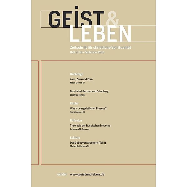 Geist & Leben 3/2018 / Echter, Verlag Echter