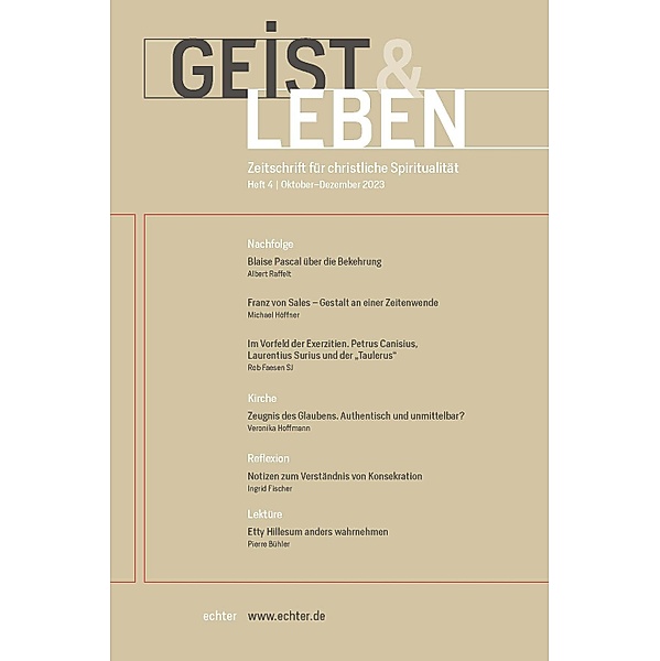 Geist & Leben 4/2023, Christoph Benke