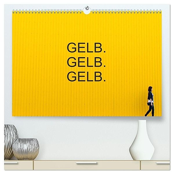 Gelb. Gelb. Gelb. (hochwertiger Premium Wandkalender 2024 DIN A2 quer), Kunstdruck in Hochglanz, Gerd Matschek