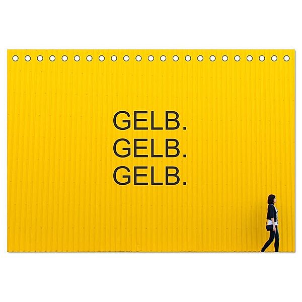 Gelb. Gelb. Gelb. (Tischkalender 2024 DIN A5 quer), CALVENDO Monatskalender, Gerd Matschek