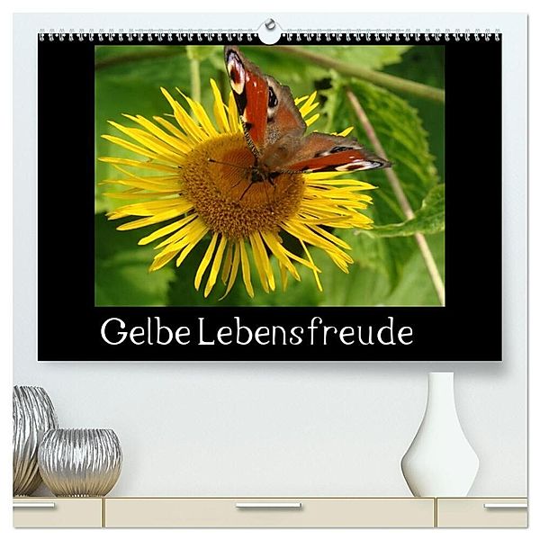 Gelbe Lebensfreude (hochwertiger Premium Wandkalender 2024 DIN A2 quer), Kunstdruck in Hochglanz, Sven Herkenrath