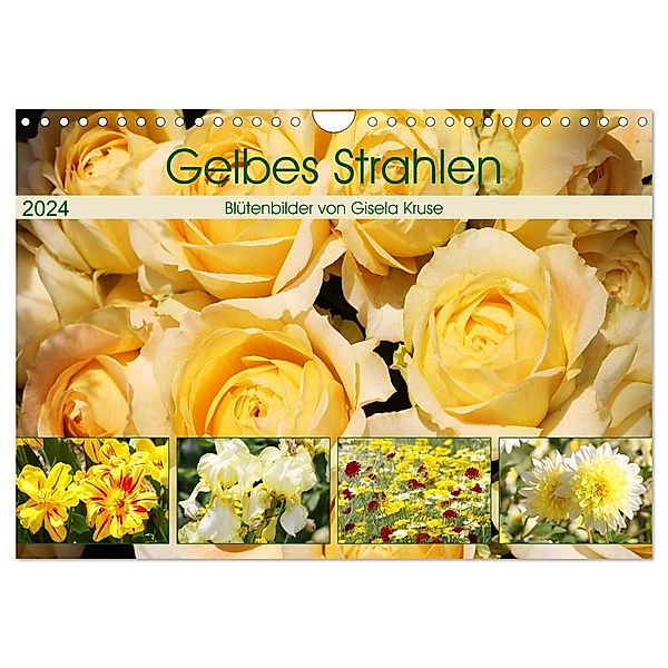 Gelbes Strahlen Blütenbilder (Wandkalender 2024 DIN A4 quer), CALVENDO Monatskalender, Gisela Kruse
