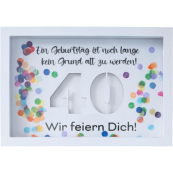 Geldgeschenk Bilderrahmen (Ausführung: 40. Geburtstag)