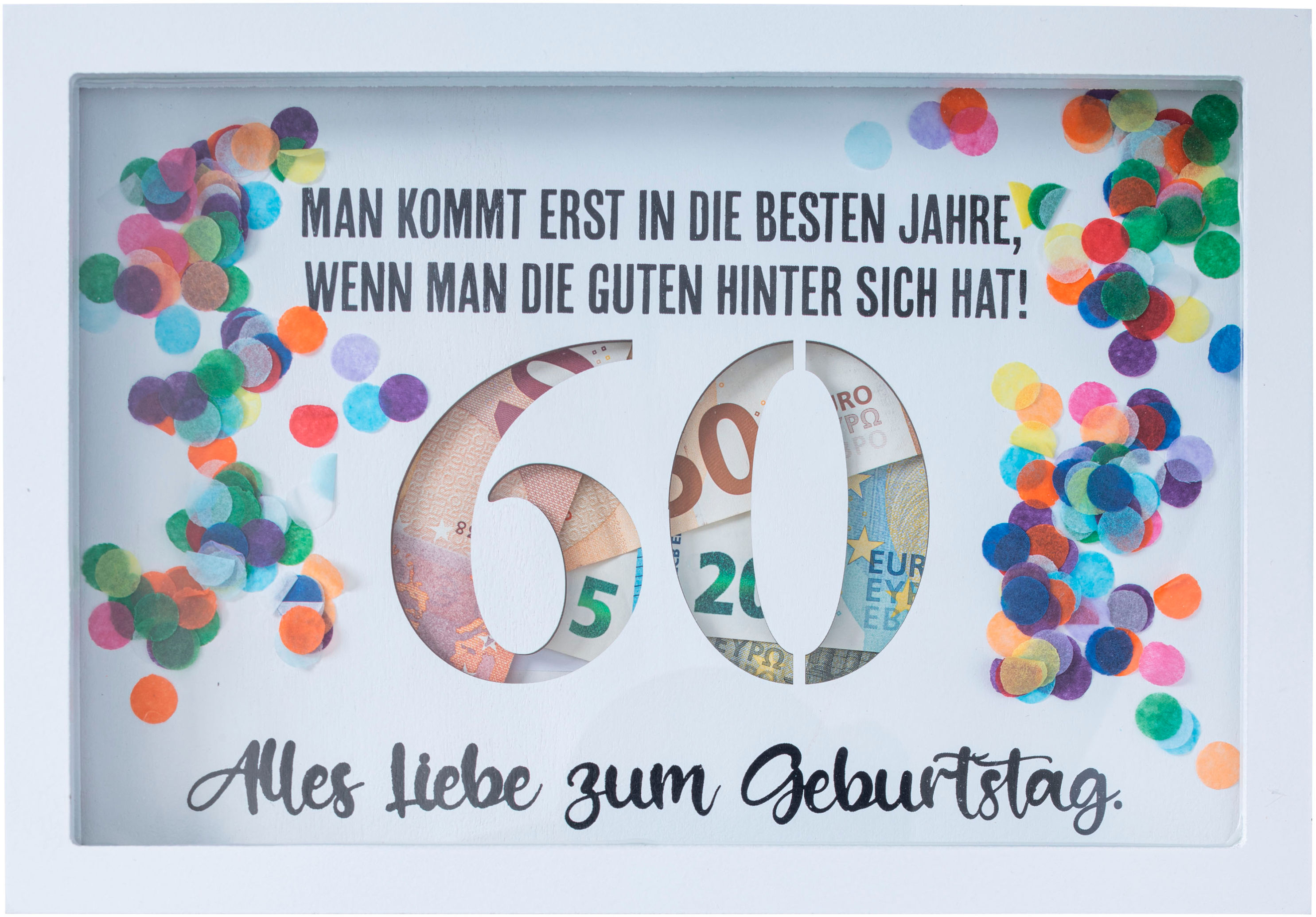 Geldgeschenk Bilderrahmen Ausführung: 60. Geburtstag | Weltbild.de