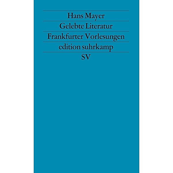 Gelebte Literatur, Hans Mayer