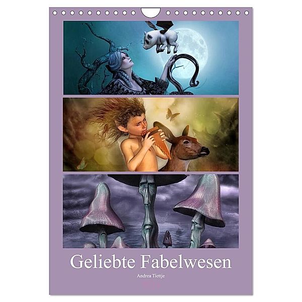 Geliebte Fabelwesen (Wandkalender 2024 DIN A4 hoch), CALVENDO Monatskalender, Andrea Tiettje