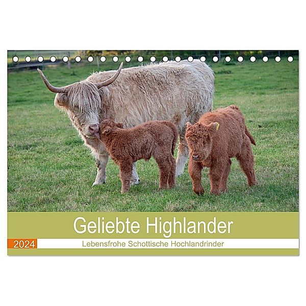 Geliebte Highlander (Tischkalender 2024 DIN A5 quer), CALVENDO Monatskalender, Marion Sixt