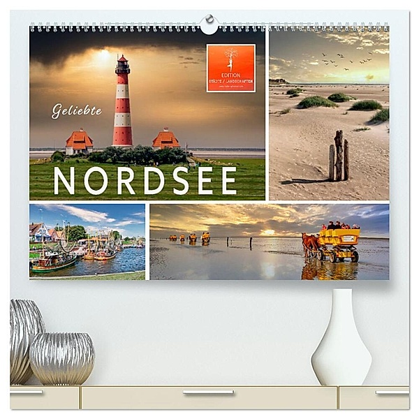 Geliebte Nordsee (hochwertiger Premium Wandkalender 2025 DIN A2 quer), Kunstdruck in Hochglanz, Calvendo, Peter Roder