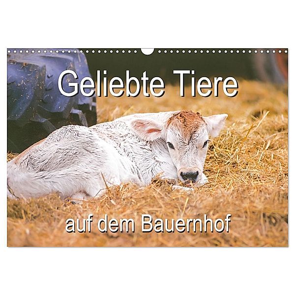 Geliebte Tiere auf dem Bauernhof (Wandkalender 2024 DIN A3 quer), CALVENDO Monatskalender, Carola Vahldiek