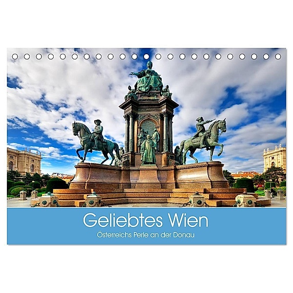 Geliebtes Wien. Österreichs Perle an der Donau (Tischkalender 2024 DIN A5 quer), CALVENDO Monatskalender, Elisabeth Stanzer