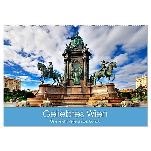 Geliebtes Wien. Österreichs Perle an der Donau (Wandkalender 2025 DIN A2 quer), CALVENDO Monatskalender, Calvendo, Elisabeth Stanzer