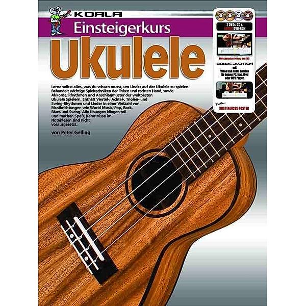 Gelling, P: Einsteigerkurs Ukulele/m. CD/Doppel-DVD/Poster, Peter Gelling