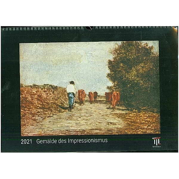 Gemälde des Impressionismus 2021 - Black Edition - Timokrates Kalender, Wandkalender, Bildkalender - DIN A3 (42 x 30 cm)