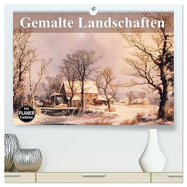 Gemalte Landschaften (hochwertiger Premium Wandkalender 2025 DIN A2 quer), Kunstdruck in Hochglanz, Calvendo, Elisabeth Stanzer