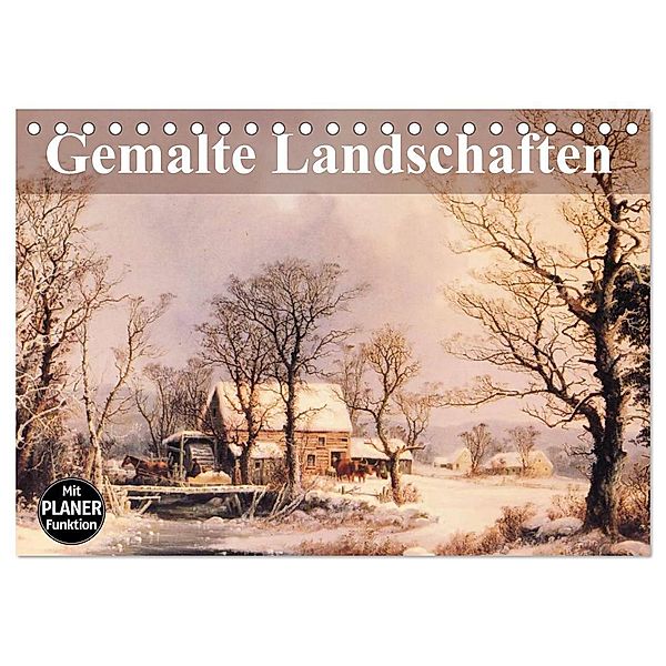 Gemalte Landschaften (Tischkalender 2024 DIN A5 quer), CALVENDO Monatskalender, Elisabeth Stanzer