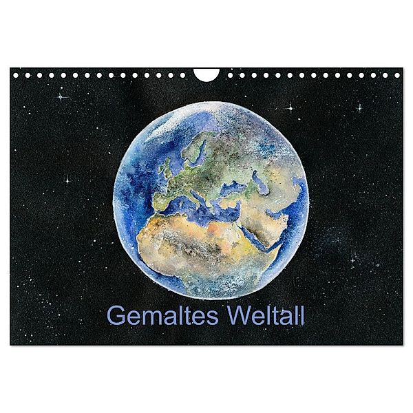 Gemaltes Weltall (Wandkalender 2024 DIN A4 quer), CALVENDO Monatskalender, Jitka Krause