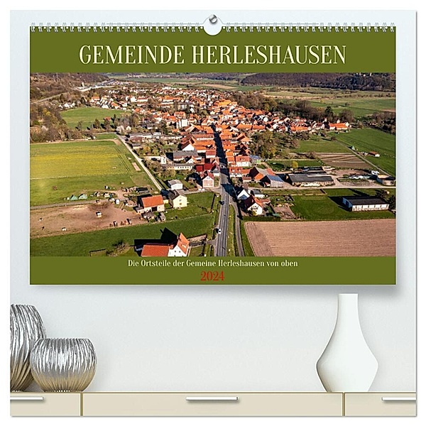 Gemeinde Herleshausen (hochwertiger Premium Wandkalender 2024 DIN A2 quer), Kunstdruck in Hochglanz, Roland Brack