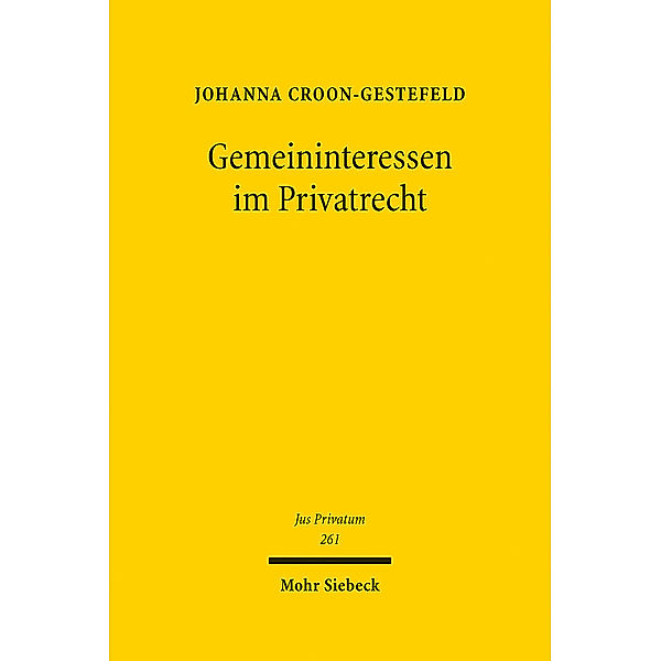 Gemeininteressen im Privatrecht, Johanna Croon-Gestefeld