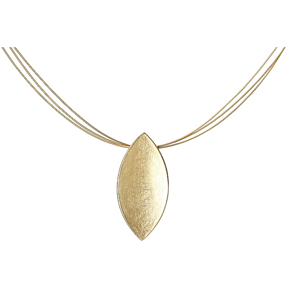 Gemshine Halskette Marquise, Silber 925 vergoldet (Farbe: gold)