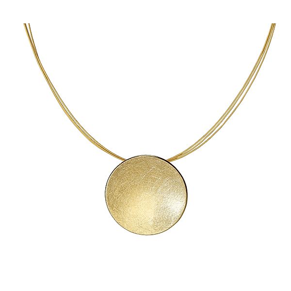 Gemshine Halskette Schale, Silber 925 vergoldet (Farbe: gold)