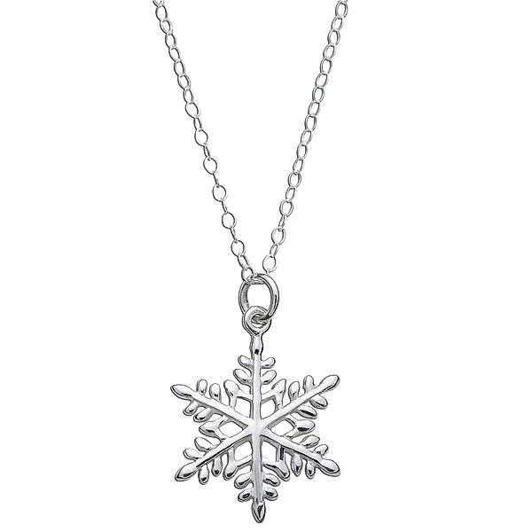 Gemshine Halskette Schneeflocke, Silber 925 (Farbe: silber)