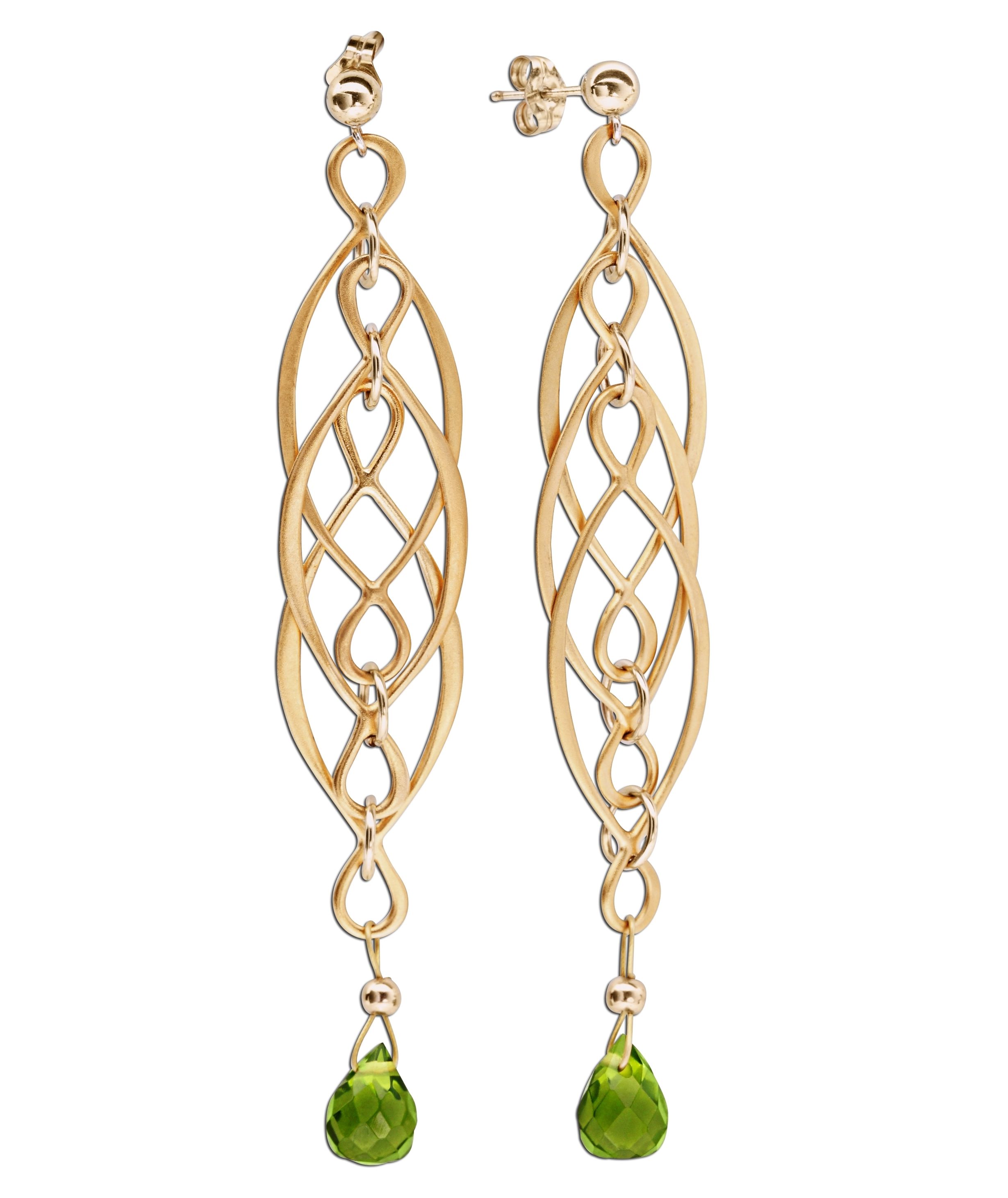 Gemshine Ohrringe Infinity, Gold 24k, Turmalin Farbe: grün | Weltbild.at
