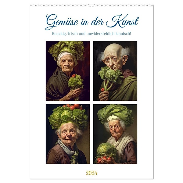 Gemüse in der Kunst (Wandkalender 2025 DIN A2 hoch), CALVENDO Monatskalender, Calvendo, Steffen Gierok-Latniak