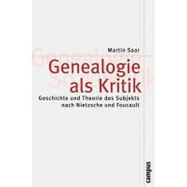 Genealogie als Kritik / Theorie und Gesellschaft Bd.59, Martin Saar