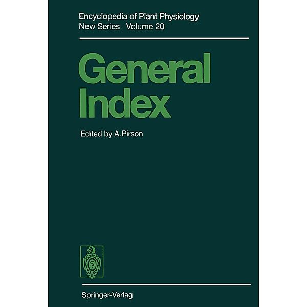 General Index / Encyclopedia of Plant Physiology Bd.20