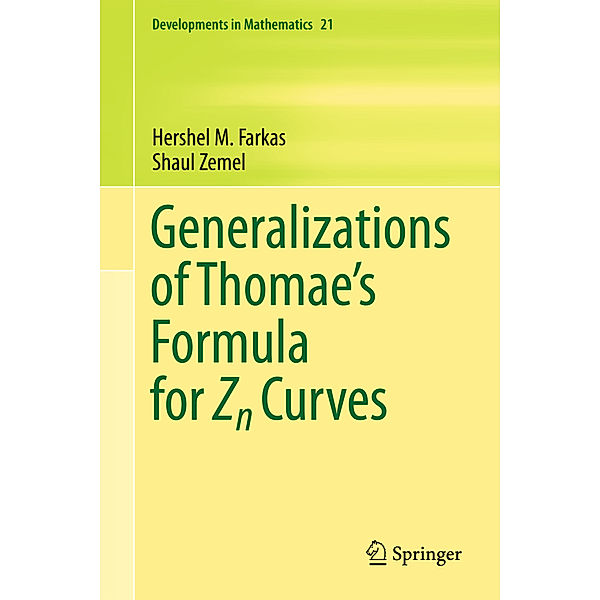 Generalizations of Thomae's Formula for Zn Curves, Hershel M. Farkas, Shaul Zemel