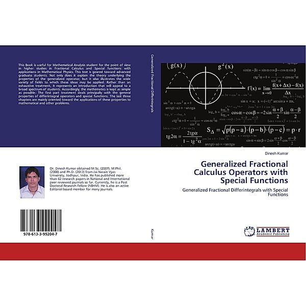 Generalized Fractional Calculus Operators with Special Functions, Dinesh Kumar