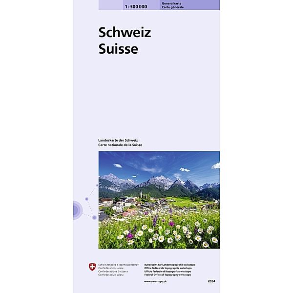 Generalkarte der Schweiz 1:300 000. Suisse