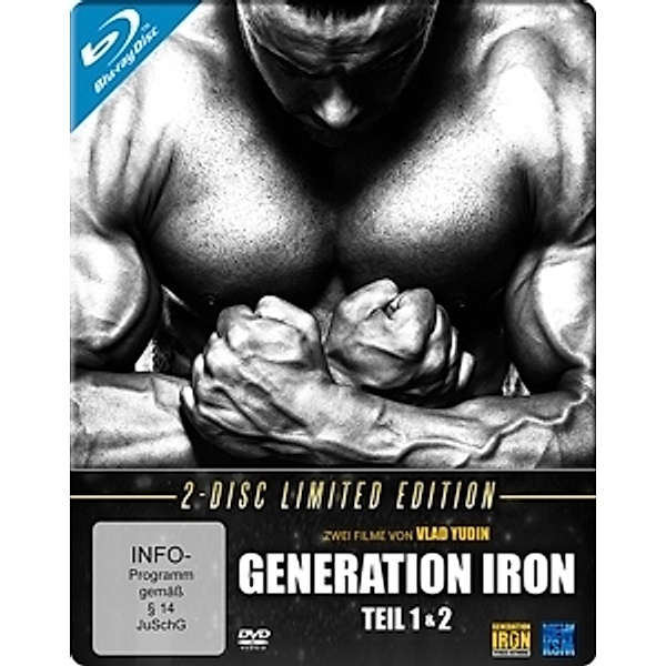 Generation Iron - Teil 1+2 Limited Edition, Arnold Schwarzenegger, Calum Van Moger, Pi