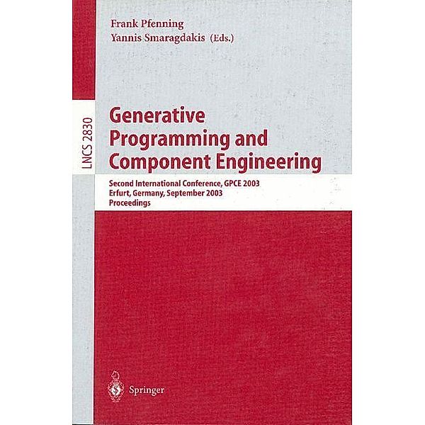 Generative Programming and Component Engineering