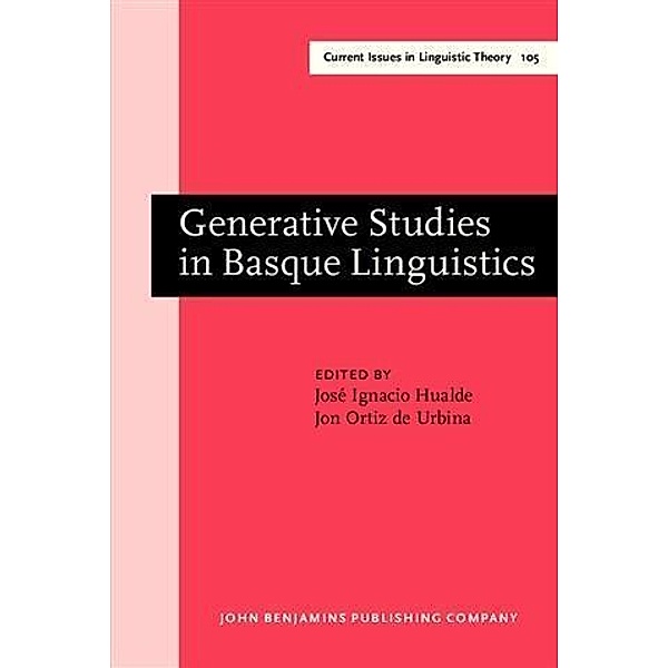 Generative Studies in Basque Linguistics