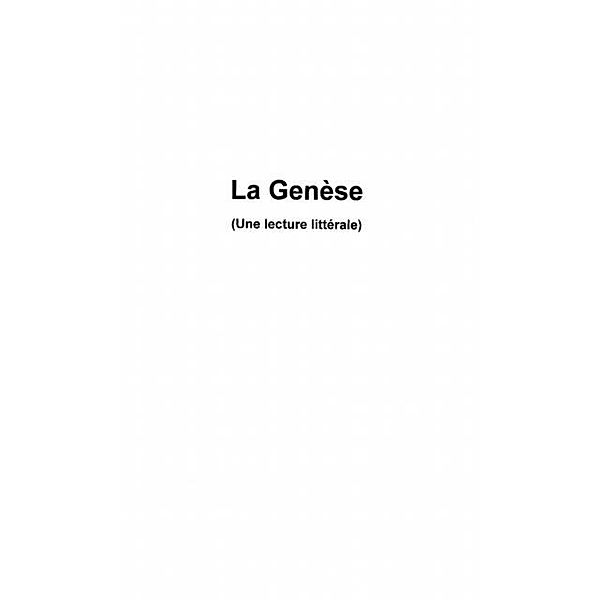 Genese une lecture litterale / Hors-collection, Gruot Jacques