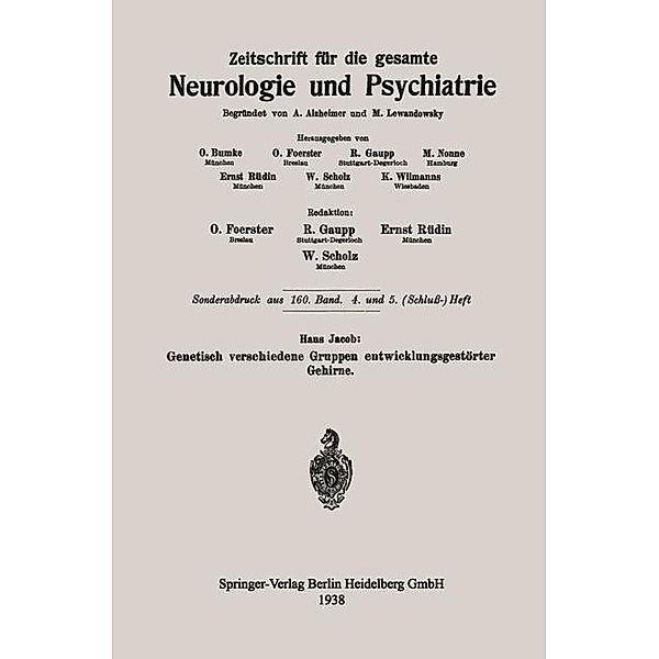 Genetisch verschiedene Gruppen entwicklungsgestörter Gehirne, Hans Jacob