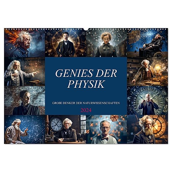 Genies der Physik (Wandkalender 2024 DIN A2 quer), CALVENDO Monatskalender, Dirk Meutzner